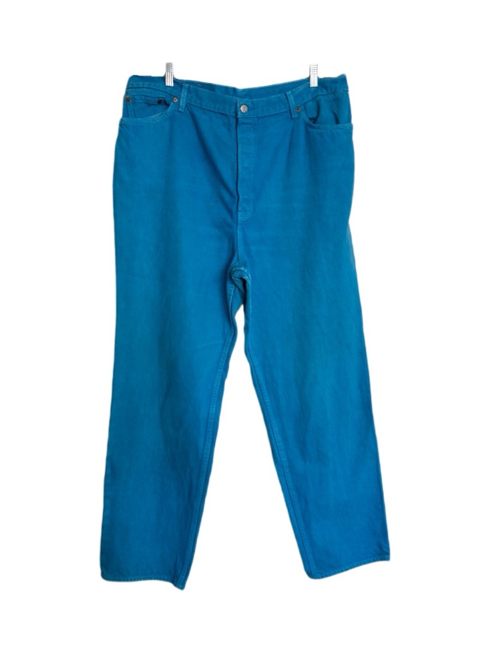Vintage Levi 501's Over Dye Circa the 80's Teal Blue 29501-6196 40x32 Button Fly